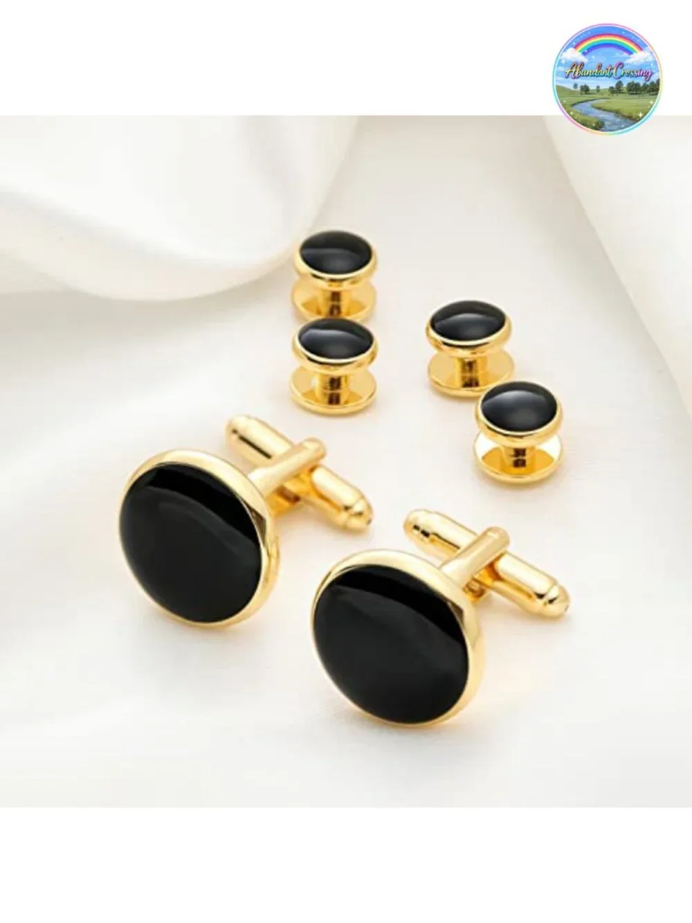 Men's Cufflinks & Tuxedo Studs Set - 316L Stainless Steel Formal Wedding